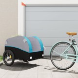 Remorcă pentru biciclete, negru și albastru, 45 kg, fier