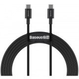 Cablu alimentare si date Baseus Superior, Fast Charging Data Cable pt. smartphone, USB Type-C la USB Type-C 100W, 2m, negru