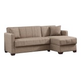Cumpara ieftin Coltar extensibil Alaska cu spatiu de depozitare material textil bej 204x143x83 cm