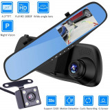 Cumpara ieftin Camera auto de bord, fata, spate, Oglinda Retrovizoare cu Marsarier, Senzor G, Monitorizare Parcare, Night Vision, StartONTeam