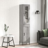 vidaXL Dulap &icirc;nalt, gri sonoma, 34,5x34x180 cm, lemn prelucrat