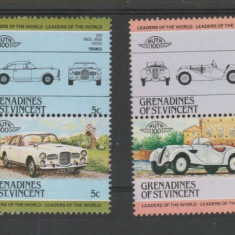 GRENADINES OF ST. VINCENT, AUTOMOBILE - SERIE COMPLETĂ MNH