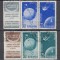 1957 LP 444 a SATELITI ARTIFICIALI AI PAMANTULUI TRIPTIC CU VINIETA STAMPILAT
