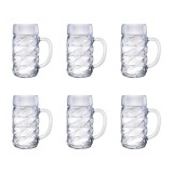 Bierglas, Bierkrug, Ma&szlig;krug, Bierseidel 6er Set Biergl&auml;ser, Diamond - 0,5 Liter
