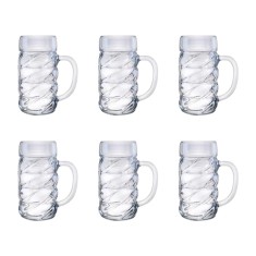 Bierglas, Bierkrug, Ma&szlig;krug, Bierseidel 6er Set Biergl&auml;ser, Diamond - 0,5 Liter
