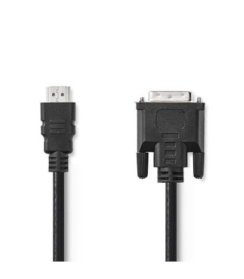 Cablu HDMI - DVI 24+1 Full HD 1080p 2m negru Nedis foto