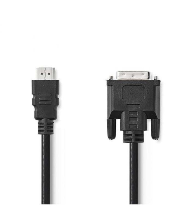 Cablu HDMI - DVI 24+1 Full HD 1080p 2m negru Nedis