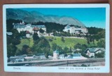 Carte postala, Sinaia. Vedere din parc, Cazxinoul si Hotel Palace, perioada interbelica