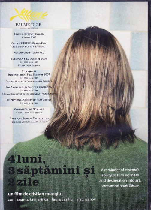 DVD Film de colectie: 4 luni, 3 saptamani si 2 zile ( stare foarte buna - vezi descriere )