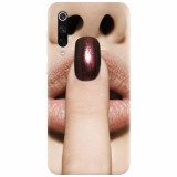 Husa silicon pentru Xiaomi Mi 9, Finger Purple Nailpolish Girl Lips
