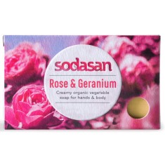 Sapun crema bio trandafir si geraniu 100g SODASAN
