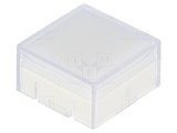 Tastă Pătrată Transparentă din Plastic 14,3x14,3mm
