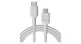 Cablu USB-C din silicon Greencell PowerFlex 2m 100W &Icirc;ncărcare rapidă PD Alb