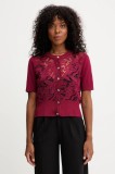 Morgan cardigan culoarea rosu, light, MYONG
