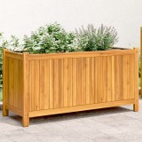 Cumpara ieftin Jardinieră de grădină cu căptușeală, 99,5x38x50 cm, lemn acacia