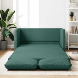 VidaXL Canapea extensibilă 2 &icirc;n 1, verde &icirc;nchis, 112x174x55 cm, textil