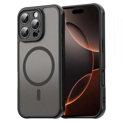 Husa MagSafe pentru Apple iPhone 16 Pro, Techsuit, HaloFrost II, Neagra foto
