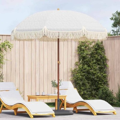 vidaXL Umbrelă de soare Gri și alb &amp;Oslash; 205 x 209 cm Oțel 42006682 foto