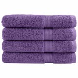 Cumpara ieftin Prosoape premium SOLUND 4 buc. violet 100x200 cm 600 gsm