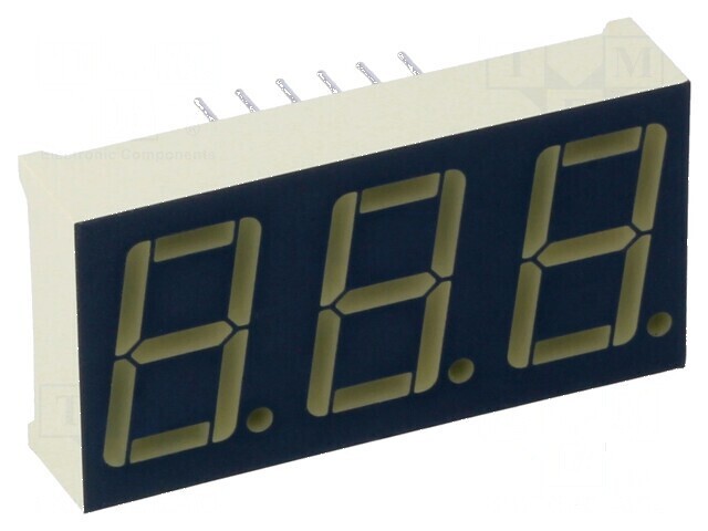 Afișaj LED 7 segmente 14,2mm roșu cu număr de caracter 3