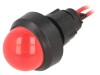 Lampă LED Convexă Roșie 230V 13mm IP40