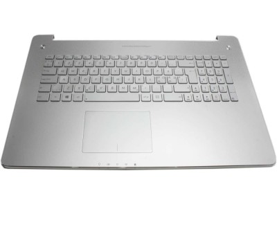 Tastatura Asus Argintiu N750J argintie cu Palmrest iluminata backlit, N750JK argintie cu Palmrest iluminata foto