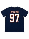 Edmonton Oilers tricou de bărbați NHL Iconic Name &amp;amp; Number Graphic - XL