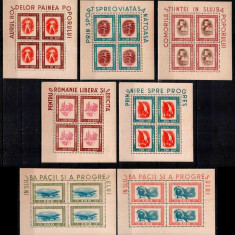 Romania 1946, LP 197 a + 198 a, Tineretul progresist + P.A., bloc de 4, MNH LUX!