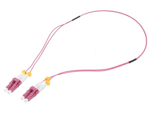 Patch cord fibră OM4 LC/UPC 0,5m LSZH