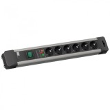 Prelungitor Bachmann CONNECTUS 6xCEE7/3 PC, cu intrerupator, 1xPST, cordon 5m,