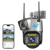 Camera supraveghere cu cartela sim, 4G, 4MP Full HD, Control de pe telefon,