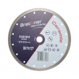 Disc diamantat turbo 230x22.23mm, segment 10mm pentru gresie, faianta, ceramica dura, marmura, granit Breckner Germany