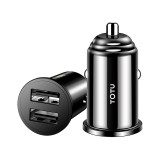 Incarcator Auto USB Totu Design Jane DCCD-014 Mini, 2 X USB, Negru