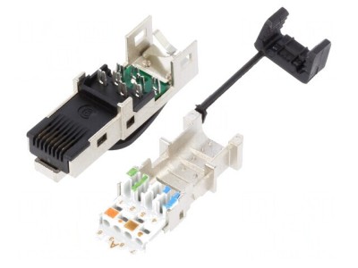 Mufă RJ45 Cat 6a Ecranată Aurită 8p8c foto