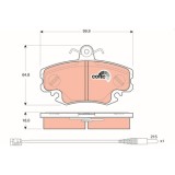 Set placute frana fata TRW, Dacia Sandero, 2008-; Renault 19, 21, Clio I, Clio II, Megane I, Megane Scenic, Rapid, Thalia I, 1998-, Twingo I, 1993-20