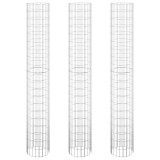 Cumpara ieftin Strat inaltat gabion 3 buc. &Oslash;30x200 cm otel galvanizat circular
