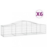 Cumpara ieftin Cosuri gabion arcuite 6 buc, 200x50x40/60 cm, fier galvanizat
