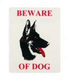 Indicator Autocolant &quot;Beware of the Dog&quot; 20.5x25cm