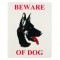 Indicator Autocolant &quot;Beware of the Dog&quot; 20.5x25cm