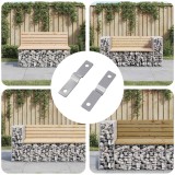 vidaXL Placă de Impact 2 pcs Argintiu 50 x 10 x 1,2 mm Fier 864828