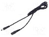 Cablu alimentare DC, DC 5,5/2,1 mufa, DC 5,5/2,1 soclu, negru, 2m, WEST POL - P21-C21-C100-200BK