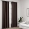 Perdele opace aspect p&acirc;nză c&acirc;rlige 2 buc. gri taupe 140x225 cm