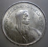 F.589 ELVETIA 5 FRANCS FRANCI 1967 B XF ARGINT