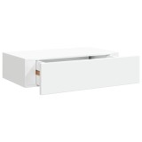Cumpara ieftin Raft de perete cu sertar, alb, 40x23,5x10 cm, MDF