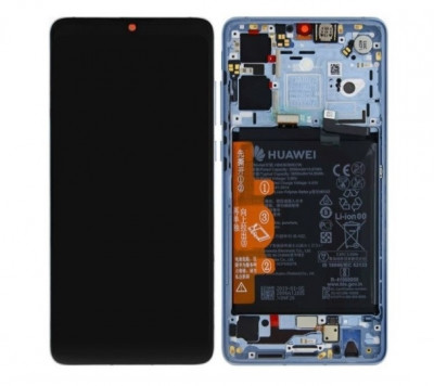 Display Service Pack + Acumulator Huawei P30 Aurora Blue Garantie + Factura foto