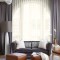Set perdea tip tesatura in cu rejansa din bumbac tip fagure, Bogota, Madison, 200x265 cm, Crem, 2 buc