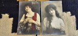 Lot 2 carti postale Mignon , expediate in Romania