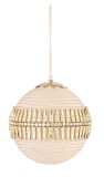 Set 8 ornamente brad Caciun bej auriu &Oslash; 10 cm