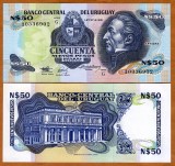 !!! URUGUAY - 50 NUEVOS PESOS 1989- P 61 A - UNC