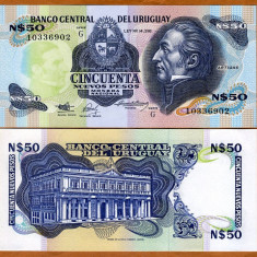 !!! URUGUAY - 50 NUEVOS PESOS 1989- P 61 A - UNC